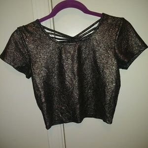 Forever 21 gold crop top